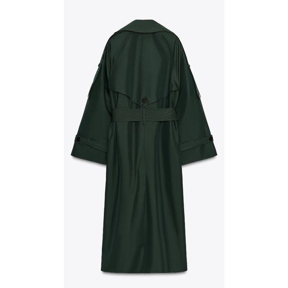 NEW ZARA OVERSIZED WATER REPELLENT TRENCH COAT ZW COLLECTION SIZE M - Picture 5 of 11